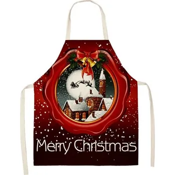 Kuchyňská zástěra Vánoční zástěra s kapsami | kuchyňská zástěra - 2WQ-46377-118,dětská velikost 47 x 38 cm