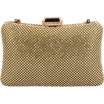 Kabelka Luxusní dámské psaníčko Deriana, zlaté