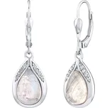 Silvego Stříbrné visací náušnice s pravým Měsíčním kamenem JST13327EMS + 2 měsíce na vrácení zboží