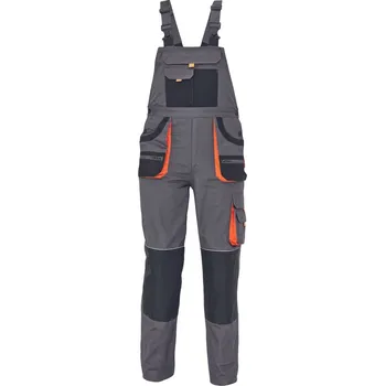 FF HANS Pracovní kalhoty s laclem šedé 64 03530033C7064