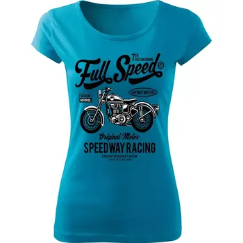Dámské motorkářské tričko Full Speed tyrkysové