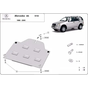 Kryt motoru Kryt diferenciálu MERCEDES-BENZ M-CLASS (W163) - Plech - 8595698043573