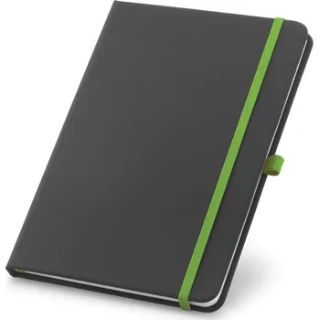 CORBIN. Zápisník A5 z PU s linkovanými listy - Světle zelená