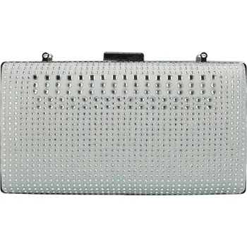 Kabelka Luxusní psaníčko MOON Vasiria, stříbrné