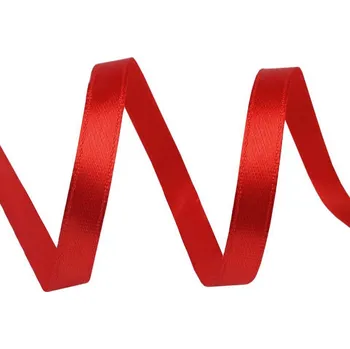 Stuha Stuha atlasová šíře 6mm - červená (metráž)