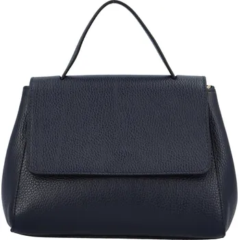 Dámská kožená kabelka do ruky tmavě modrá - Delami Vera Pelle Fatismy tmavě modrá