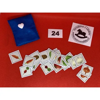 Pexeso HandMade by VeJa Mini pexeso vel.S č.24 - zelenina (24kousků)