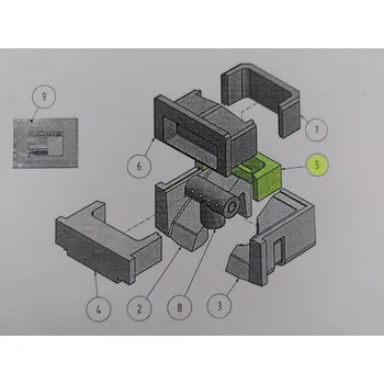 Příslušenství ke kotli Vetim U38-U68 6-9čl. vyzdívka střední zadní
