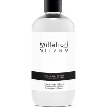 Aroma difuzér Millefiori Milano Natural náplň do aroma difuzéru White Paper Flowers, 500 ml