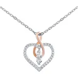 Silvego Stříbrný náhrdelník Camilla s přívěskem srdce a Infinity s Brilliance Zirconia DCC1607028N + 2 měsíce na vrácení zboží
