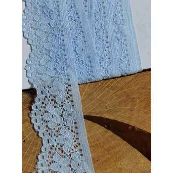 Krajka Elastická krajka šíře 25 mm barva světle modrá