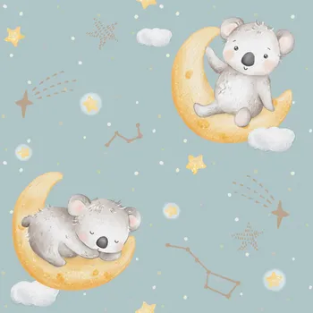 Koala na Měsíci - Modrá Materiál: Nepromokavá tkanina