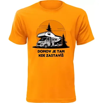 Pánské tričko domov na kolech oranžové