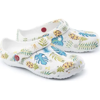 Dámské pantofle Francouzské pantofle Schu'zz Globule 0029 bílé s motivem ananasu 38