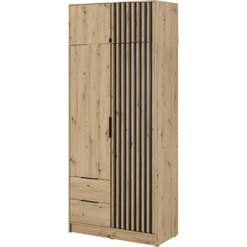 Šatní skříň Šatní skříň NELLY 2D bez zrcadla + nástavec | 105 cm | artisan