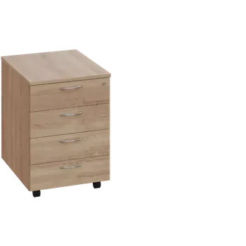 Zásuvkový kontejner EKCP - 04 kontejner pojízdný, centrální zámek, 600x430x560, dub bardolino