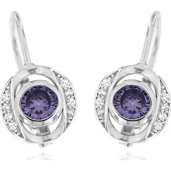 Náušnice Zlatnictví U Kostela Dámské náušnice s fialovým kamínkem 1318F 818036879