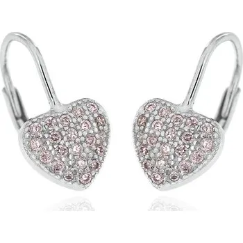 Náušnice Zlatnictví U Kostela Dámské náušnice růžová srdíčka Rz 818036091