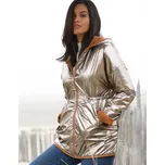 Oboustranná parka, buklé/metalická karamelová/zlatá 38