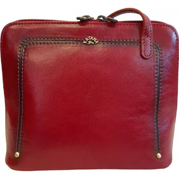 Kabelka KATANA kožená kabelka tmavě červená 66831-08
