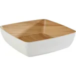 APS Melaminová mísa FRIDA 25 x 25 cm, bílohnědá