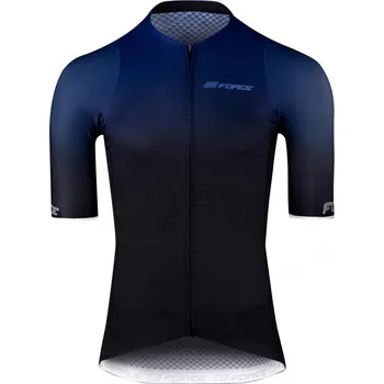 cyklistický dres Dres Force Smooth pánské krátký modrá-černá S