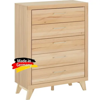 Komoda Vysoká komoda jádrový buk masiv - BERLIN BERLIN-S04-1N
