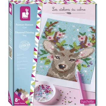 Diamantové malování Janod Jelen 19,5 x 23,5 cm