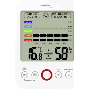 Techno Line WS 9422 vlhkoměr vzduchu (hygrometr), 20 % rF-95 % rF, detektor bodu tání/plísně
