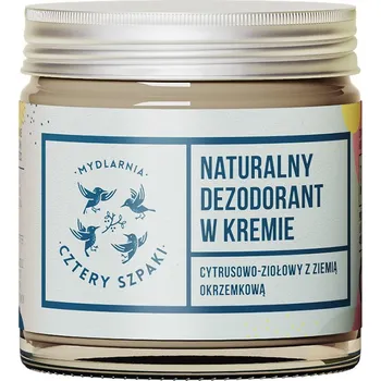 Mydlarnia Cztery Szpaki přírodní citrusovo-bylinný kremový deodorant, 60 ml