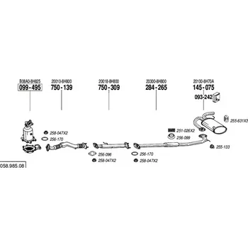 Katalyzátor katalyzátor Bosal 099-495