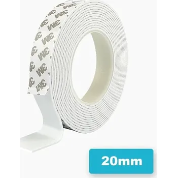 Lepicí páska 3M bílá lepící páska oboustranná pěnová 20mm 5m 2mm