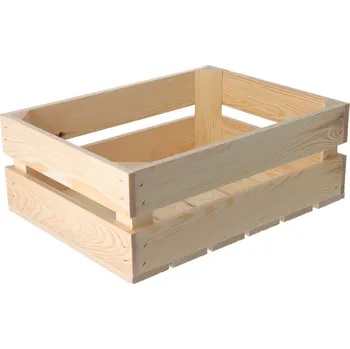 Úložný box Dřevěná bedýnka 40 x 30 x 15 cm - bez rukojeti