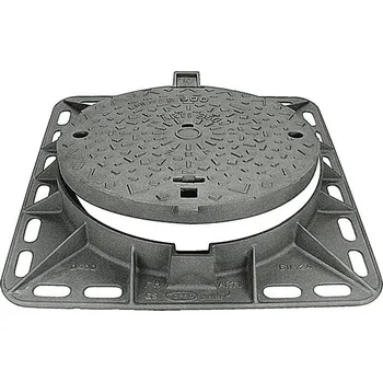 Kanalizační potrubí Silniční litinový poklop ARTI C 60 - E600, se čtvercovým rámem