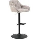 Scandi Béžová bouclé barová židle Proke 63-84 cm