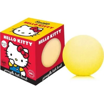 Koupelová sůl BI-ES Hello Kitty Bath bomb pineapple - šumivá koule do koupele s vůní ananasu, 165 g