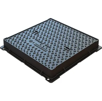 kanalizace Litinový čtvercový poklop s rámem SDM 40 600x600 - D400