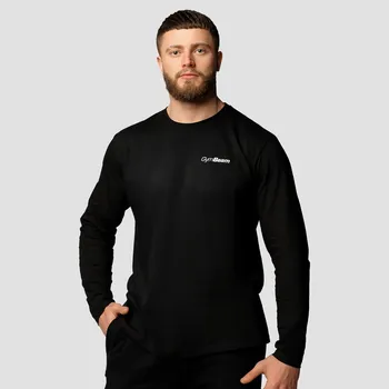 Pánské tričko GymBeam Triko s dlouhým rukávem Basic Black XXL černá