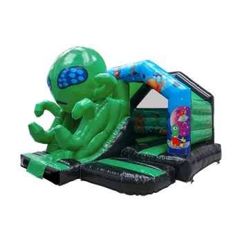 Skákací hrad Skákací Hrad se skluzavkou | EU výroba | 4,6 x 3,7m - 3D | Alien