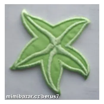 Nášivka-nášivky-nažehlovačka galanterie hvězdice zelená