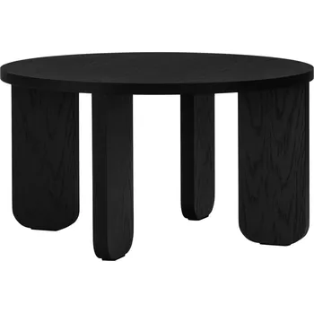 Konferenční stolek noo.ma Černý dubový konferenční stolek Kuvu 75 cm