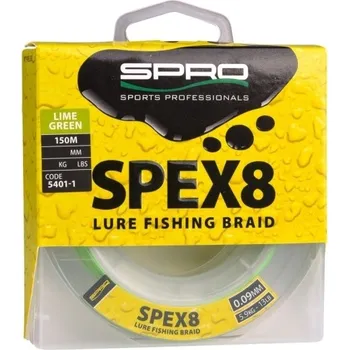 SPRO - Pletená Šňůra SPEX8 Braid Lime Green 0,09 mm 150 m
