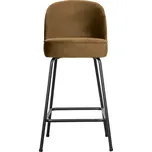 WOOOD Hořčicově žlutá sametová barová židle Tergi 64 cm