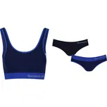 set dámská podprsenka 1ks + kalhotky 2ks REEBOK - BRIGHT COBALT/NAVY - M (Reebok Aida Crop Top 1pcs + Alma Brf 2pcs Ladies)