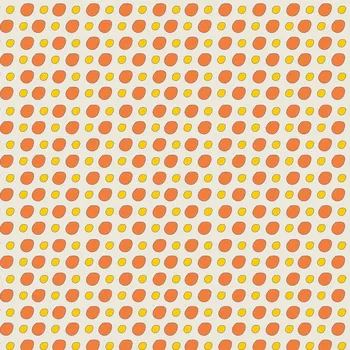 Balící papír Recyklovaný balící papír, potištěný originální kresbou od Alči, oranzove puntíky, rozměr 90x134cm