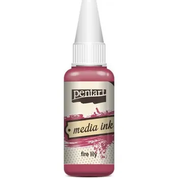 Vodová barva Pentart Alkoholový inkoust MEDIA INK PENTART 20 ml ČERVENÁ KONVALINKA