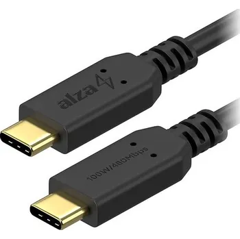 Datový kabel AlzaPower Core USB-C to USB-C 2.0 100W 1m černý