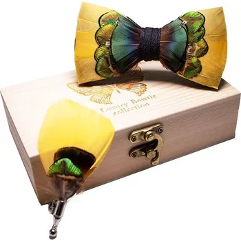 Motýlek Motýlek z barevného peří - žlutý Žlutá