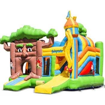 Skákací hrad Skákací hrad se skluzavkou a herními prvky | Záruka 2 roky | Lesní skřítci