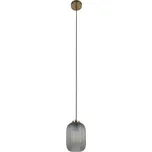 Kouřově šedé skleněné závěsné světlo Kave Home Hestia 12 cm